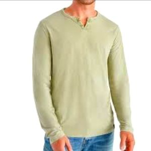 Lucky Brand Men's Long Sleeve Triblend Notch Neck Henley